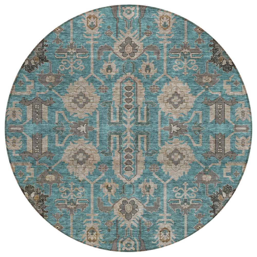 Chantille ACN697 Teal 8' x 8' Rug. Picture 1