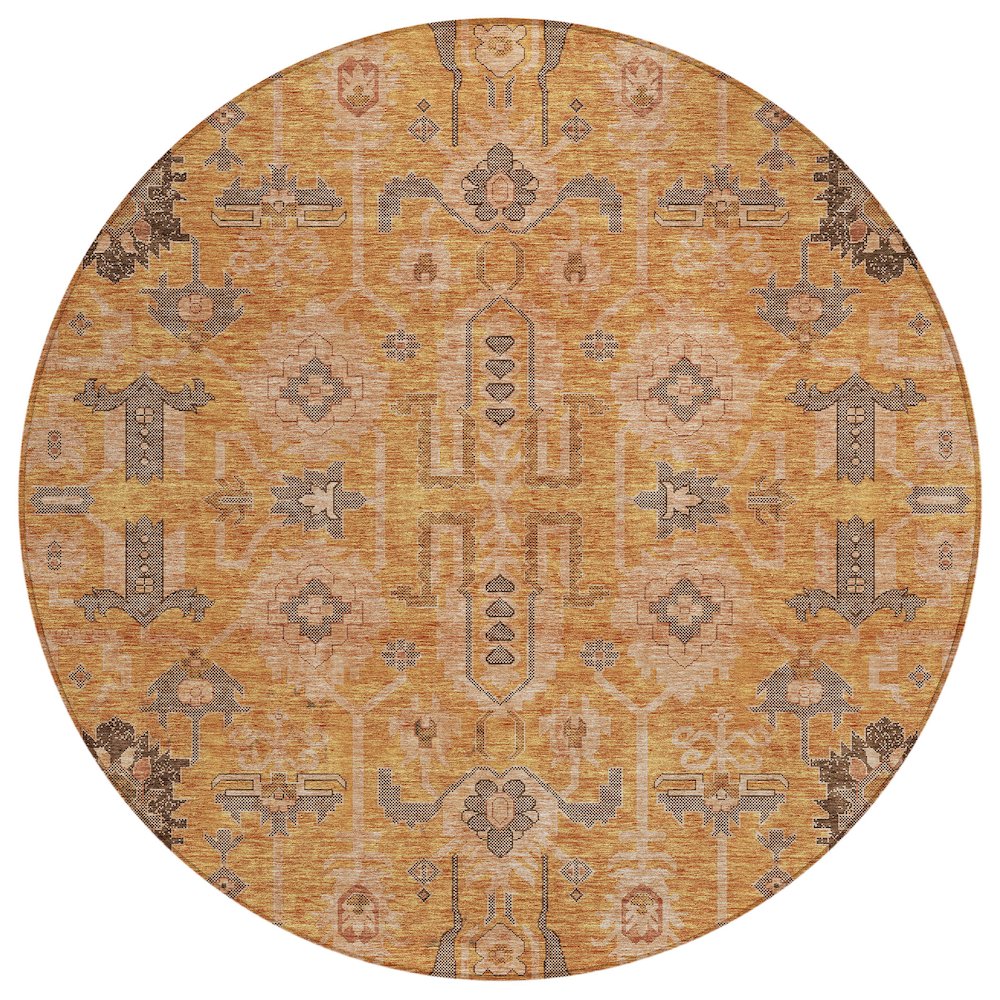 Chantille ACN697 Orange 8' x 8' Rug. Picture 1