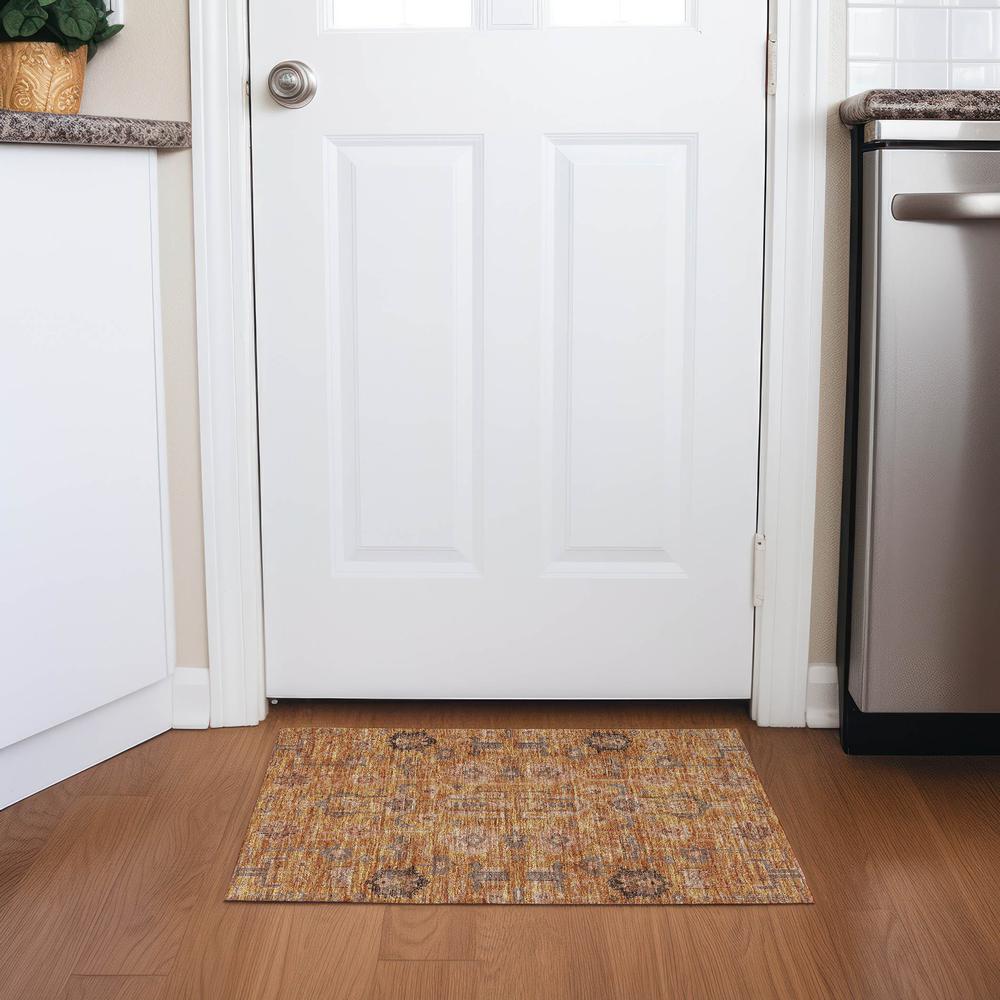 Chantille ACN697 Orange 1'8" x 2'6" Rug. Picture 6