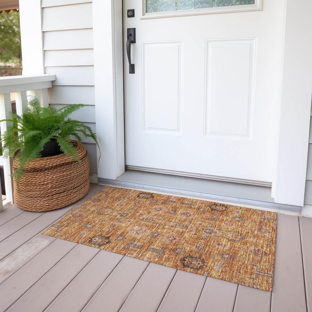 Chantille ACN697 Orange 1'8" x 2'6" Rug. Picture 7