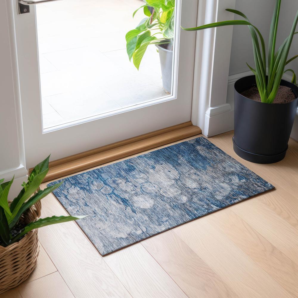 Chantille ACN698 Blue 1'8" x 2'6" Rug. Picture 6