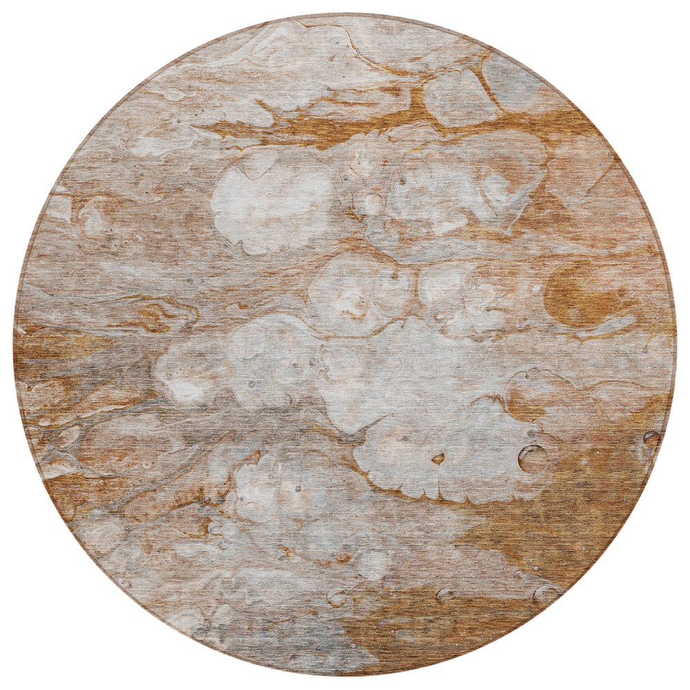 Chantille ACN698 Orange 8' x 8' Rug. Picture 1