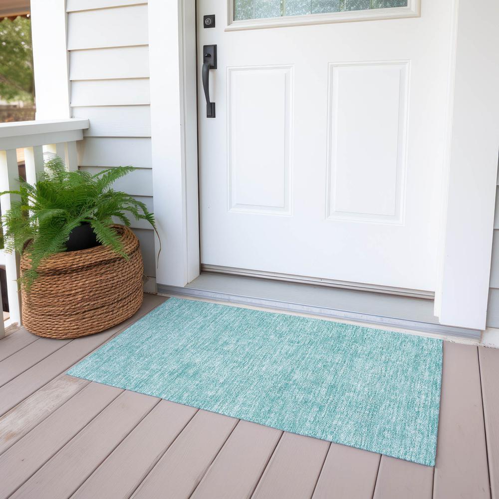 Chantille ACN703 Teal 1'8" x 2'6" Rug. Picture 7