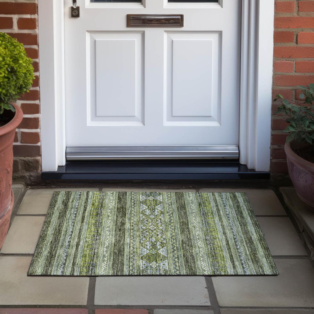Chantille ACN714 Green 1'8" x 2'6" Rug. Picture 7