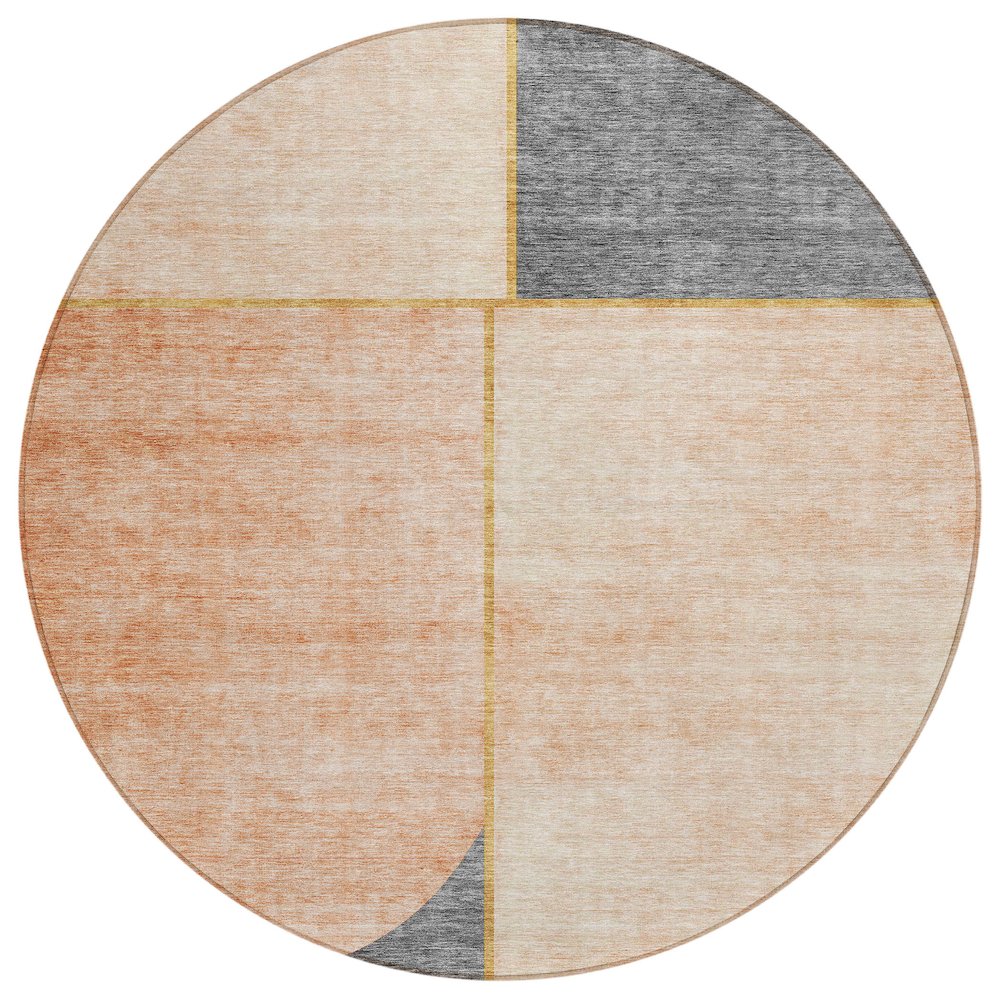 Chantille ACN717 Orange 8' x 8' Rug. Picture 1