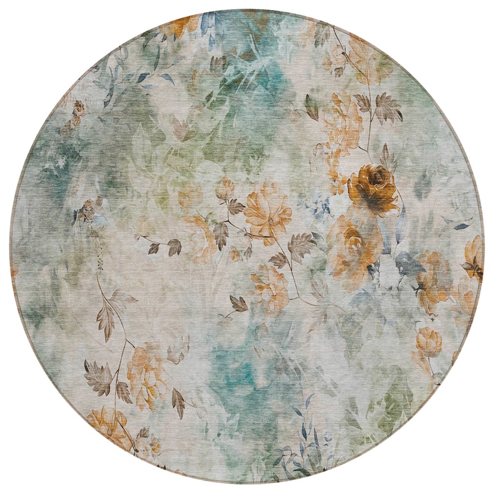 Chantille ACN724 Teal 8' x 8' Rug. Picture 1