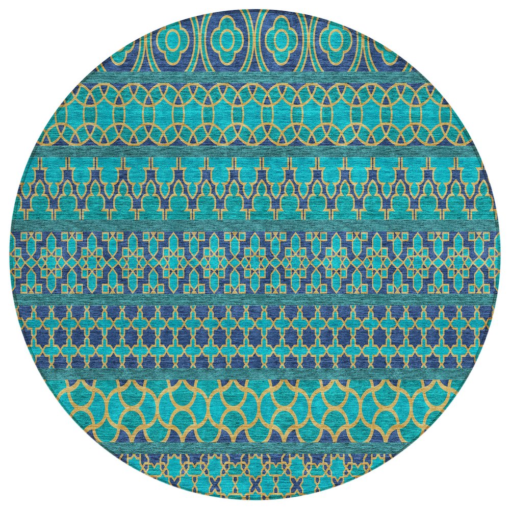 Chantille ACN726 Teal 8' x 8' Rug. Picture 1