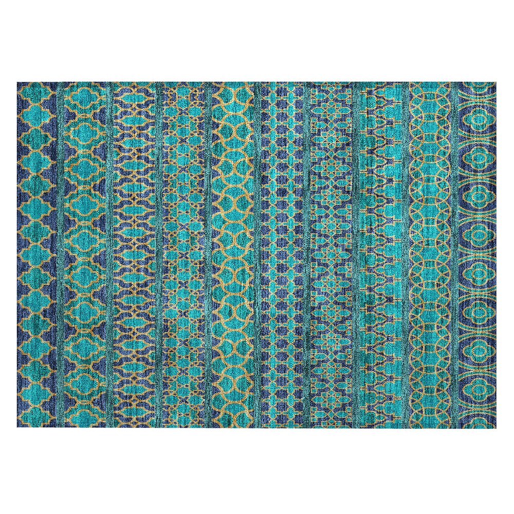 Chantille ACN726 Teal 1'8" x 2'6" Rug. Picture 1
