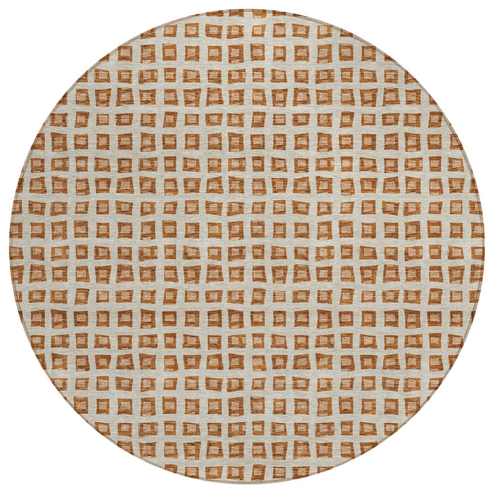 Chantille ACN727 Orange 8' x 8' Rug. Picture 1