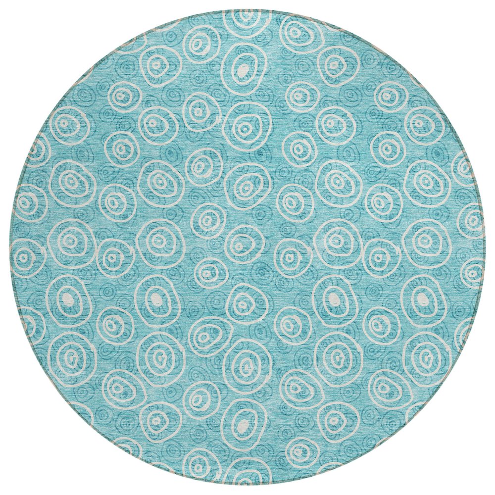 Chantille ACN728 Teal 8' x 8' Rug. Picture 1