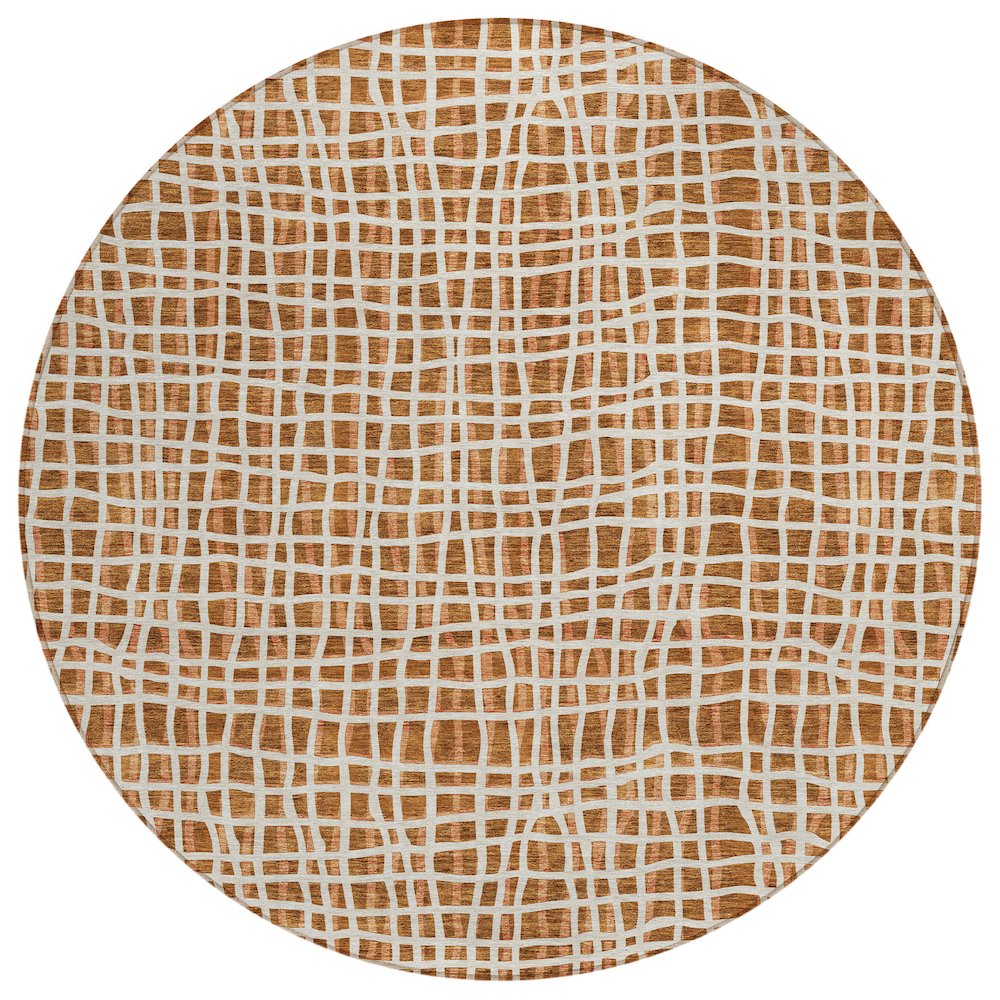 Chantille ACN729 Orange 8' x 8' Rug. Picture 1