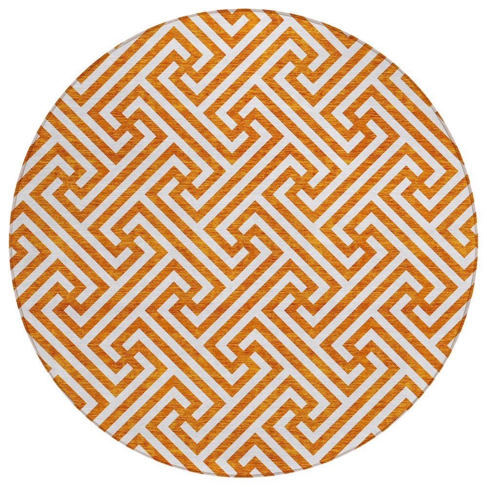 Chantille ACN731 Orange 8' x 8' Rug. Picture 1