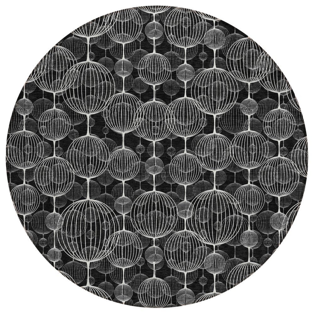 Chantille ACN732 Black 8' x 8' Rug. Picture 1