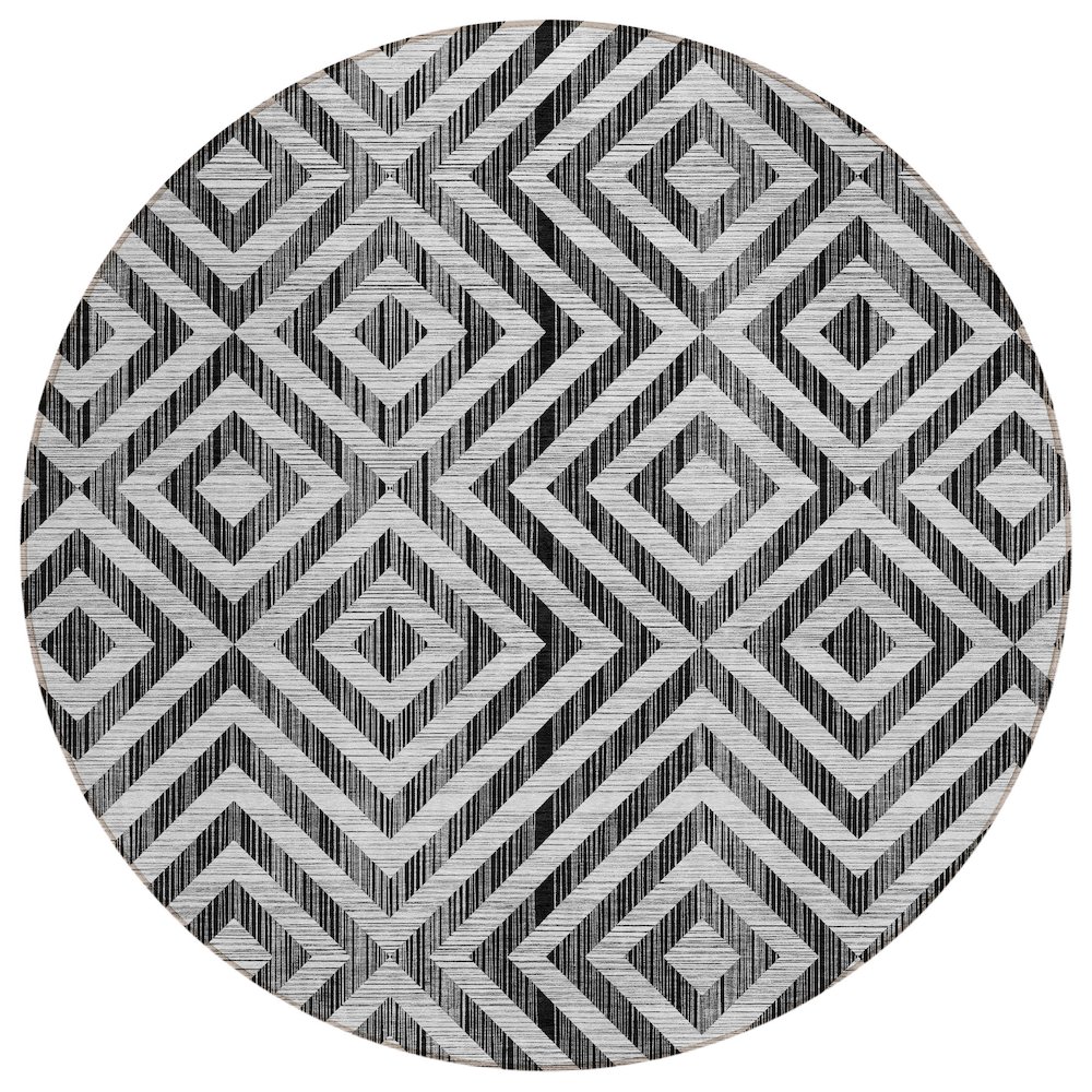 Chantille ACN733 Black 8' x 8' Rug. Picture 1