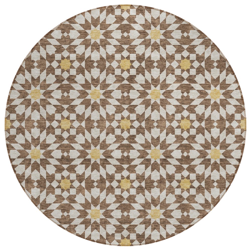 Chantille ACN734 Brown 8' x 8' Rug. Picture 1
