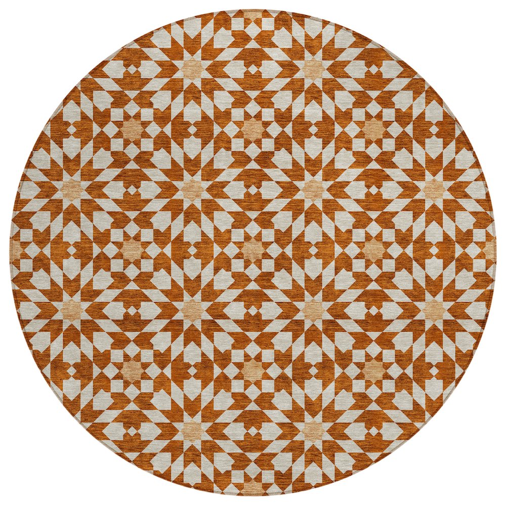 Chantille ACN734 Orange 8' x 8' Rug. Picture 1
