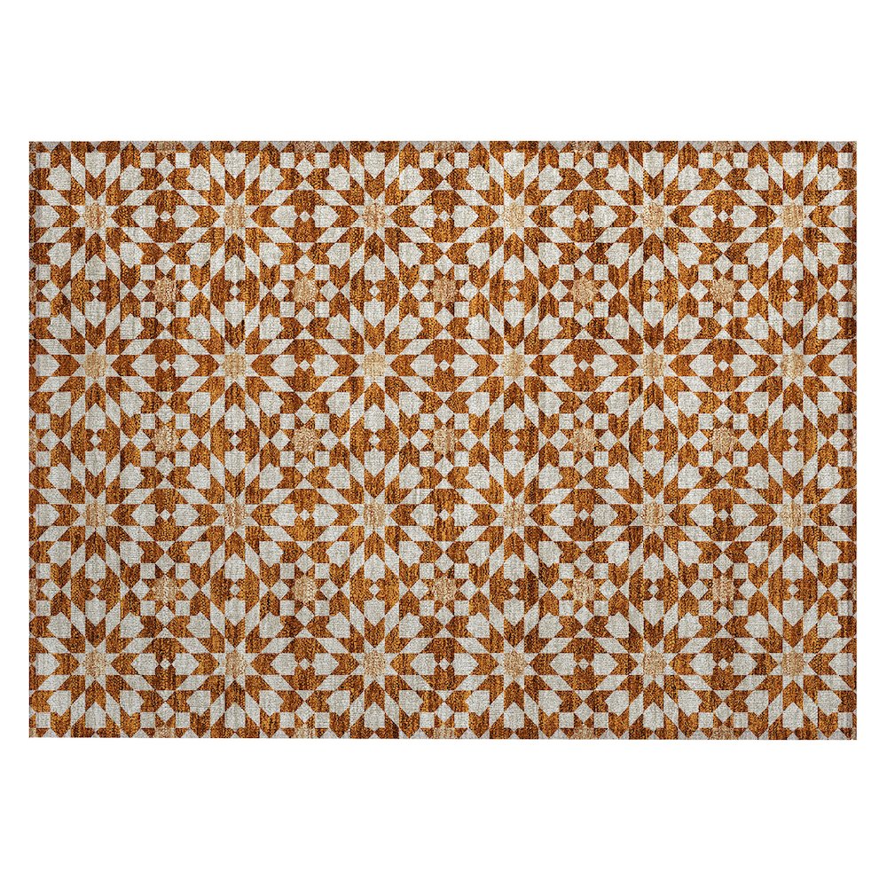 Chantille ACN734 Orange 1'8" x 2'6" Rug. Picture 1