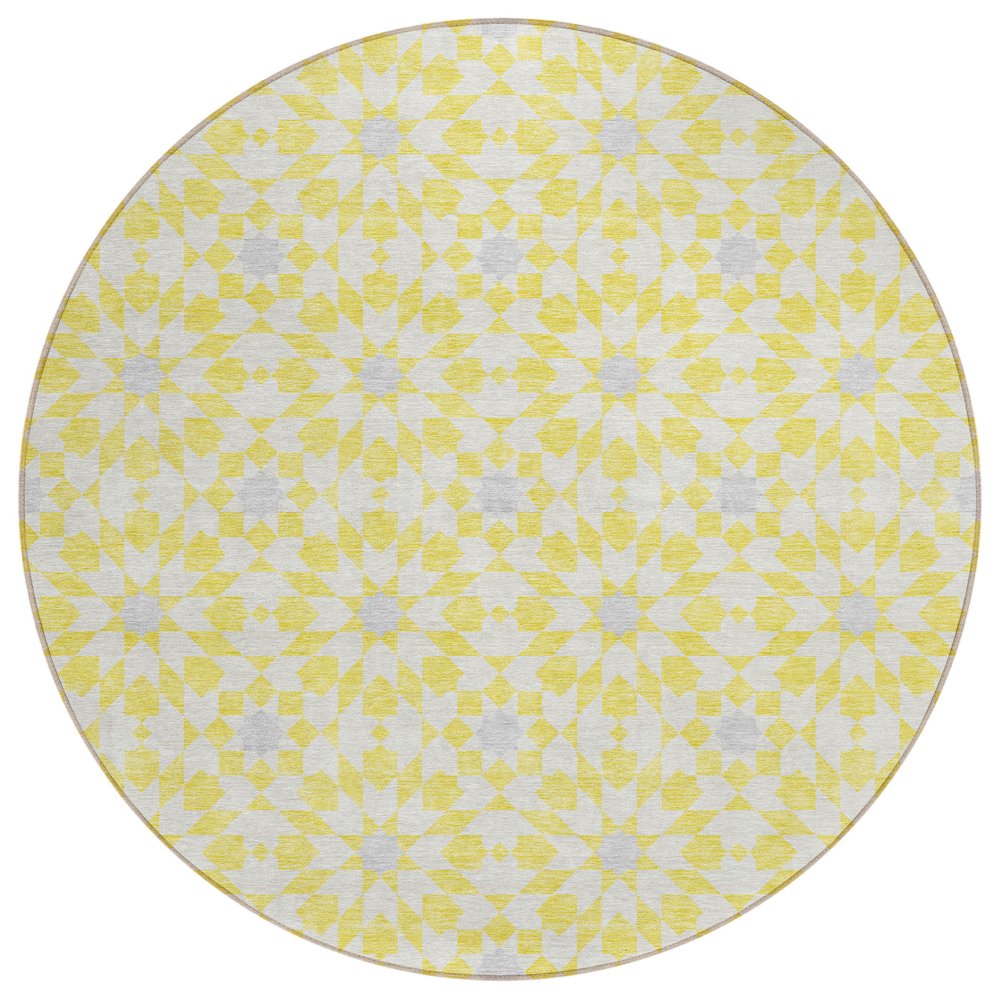 Chantille ACN734 Gold 8' x 8' Rug. Picture 1