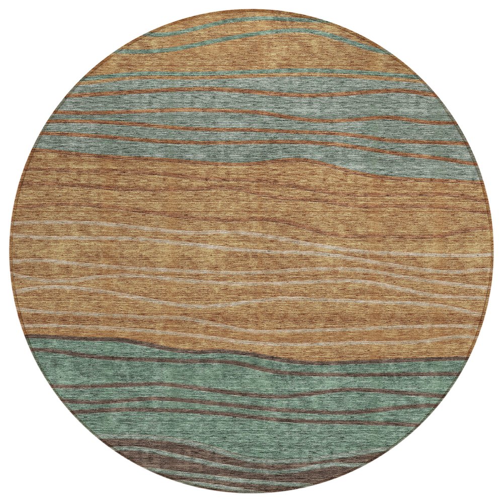 Chantille ACN735 Orange 8' x 8' Rug. Picture 1