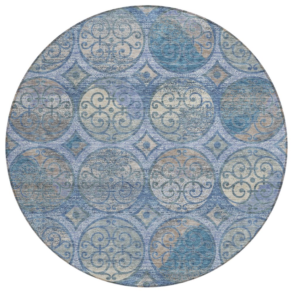 Chantille ACN738 Blue 8' x 8' Rug. Picture 1