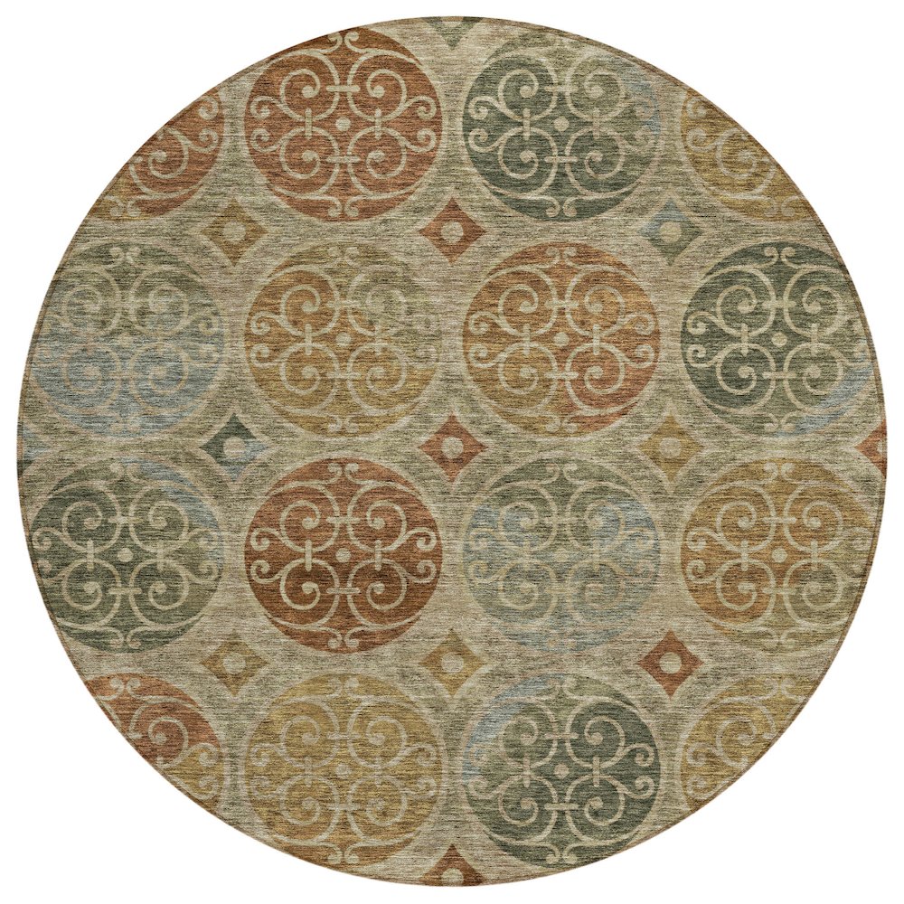 Chantille ACN738 Brown 8' x 8' Rug. Picture 1