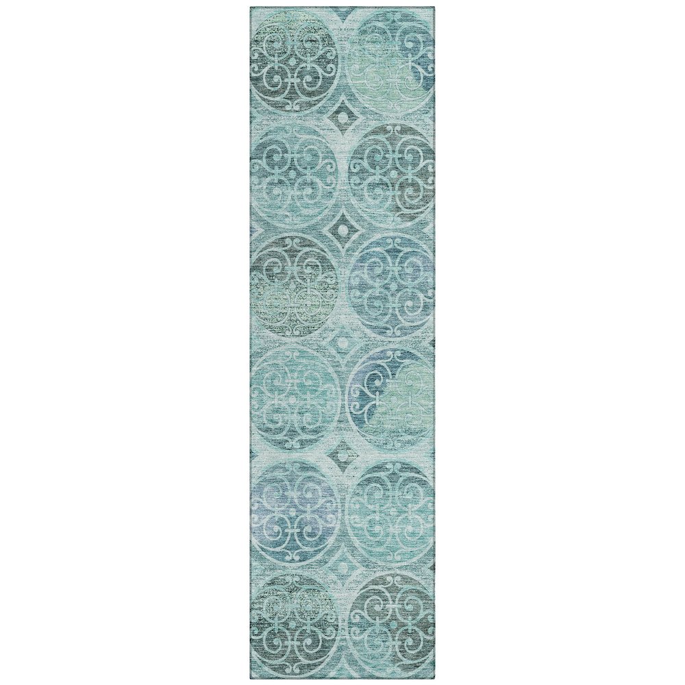 Chantille ACN738 Teal 2'3" x 7'6" Rug. Picture 1