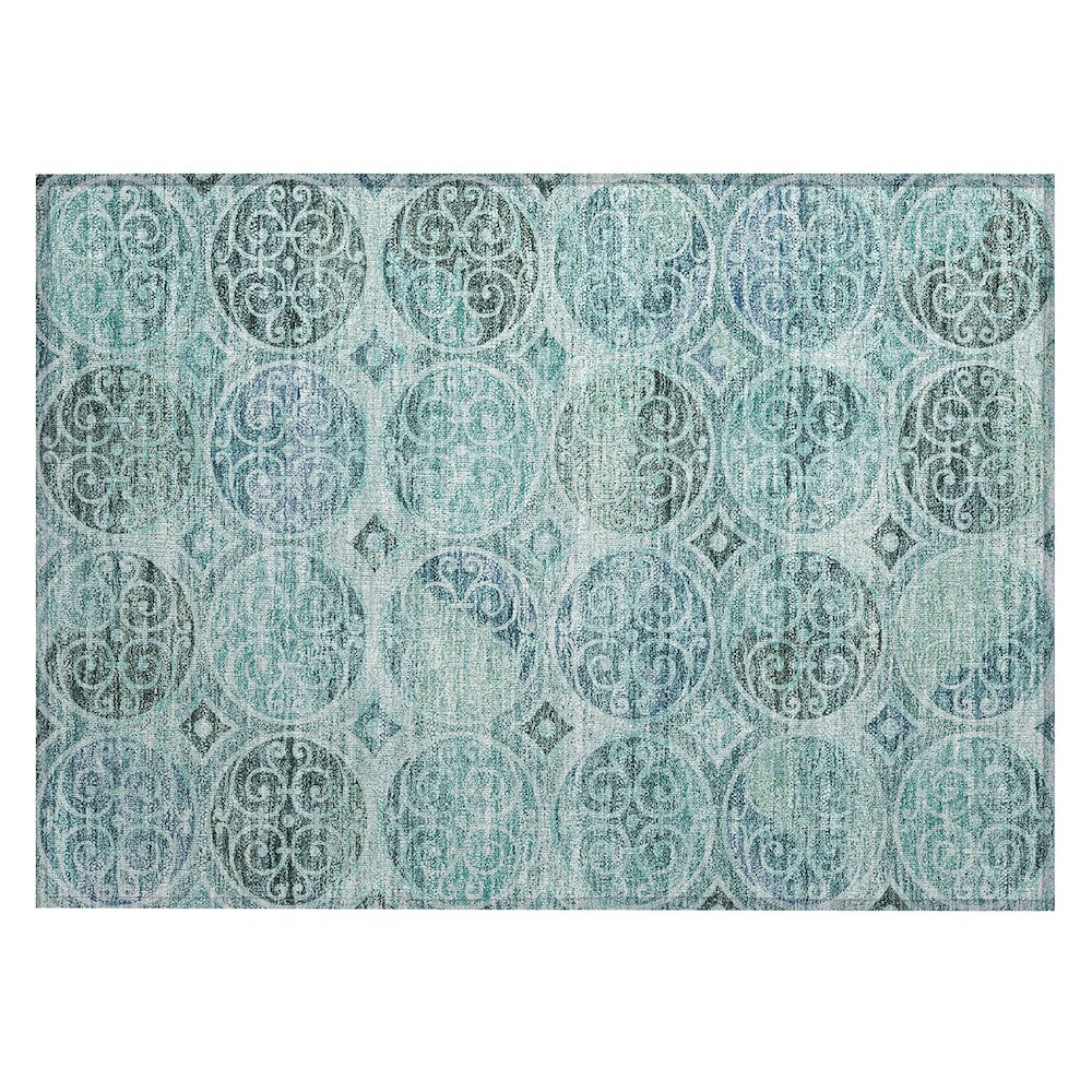 Chantille ACN738 Teal 1'8" x 2'6" Rug. Picture 1