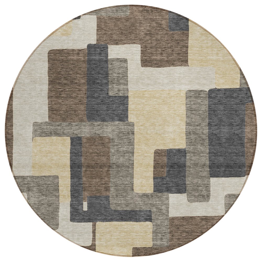 Chantille ACN740 Brown 8' x 8' Rug. Picture 1