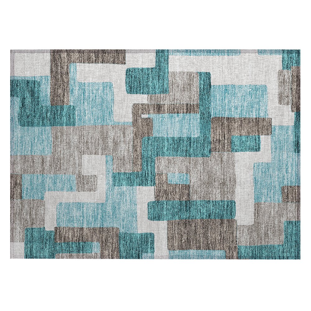 Chantille ACN740 Teal 1'8" x 2'6" Rug. Picture 1