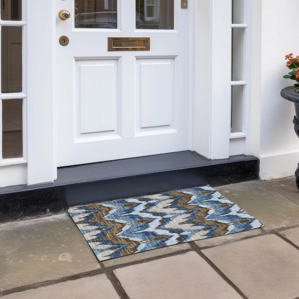 Chantille ACN743 Blue 1'8" x 2'6" Rug. Picture 6