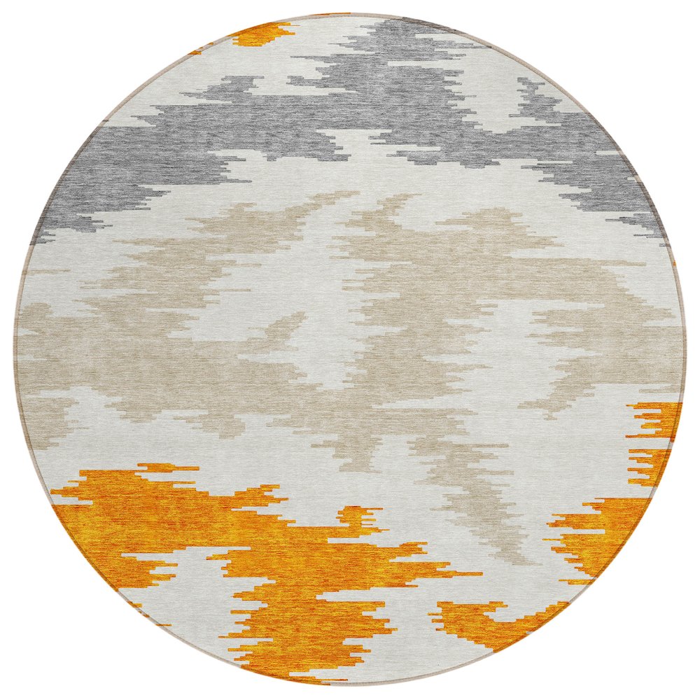 Chantille ACN746 Orange 8' x 8' Rug. Picture 1