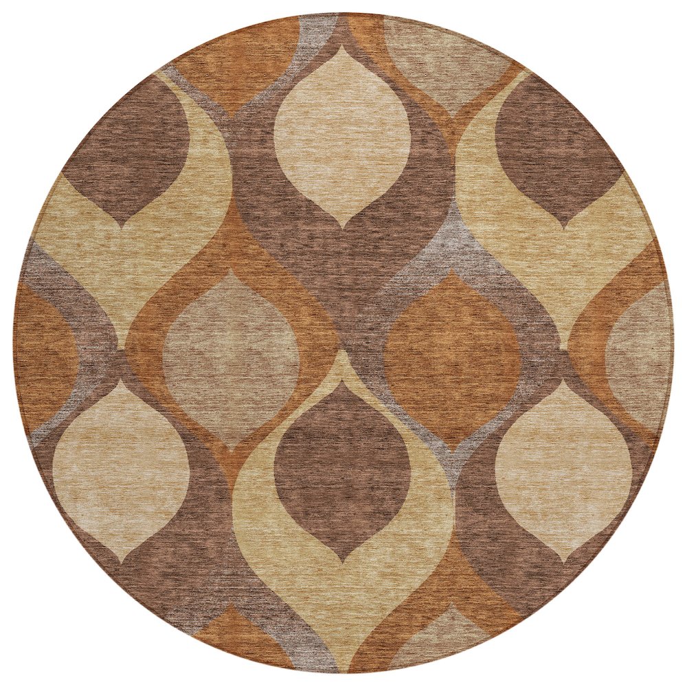 Chantille ACN749 Orange 8' x 8' Rug. Picture 1