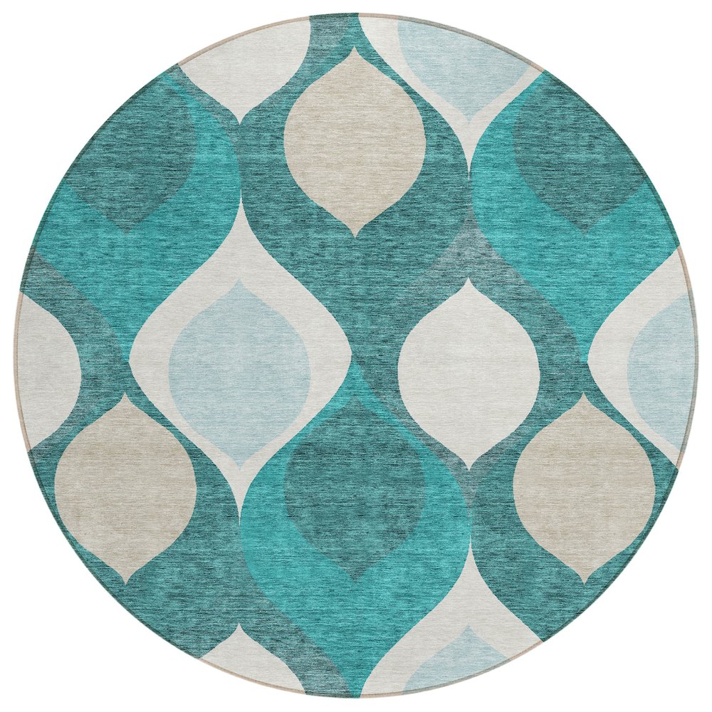 Chantille ACN749 Teal 8' x 8' Rug. Picture 1