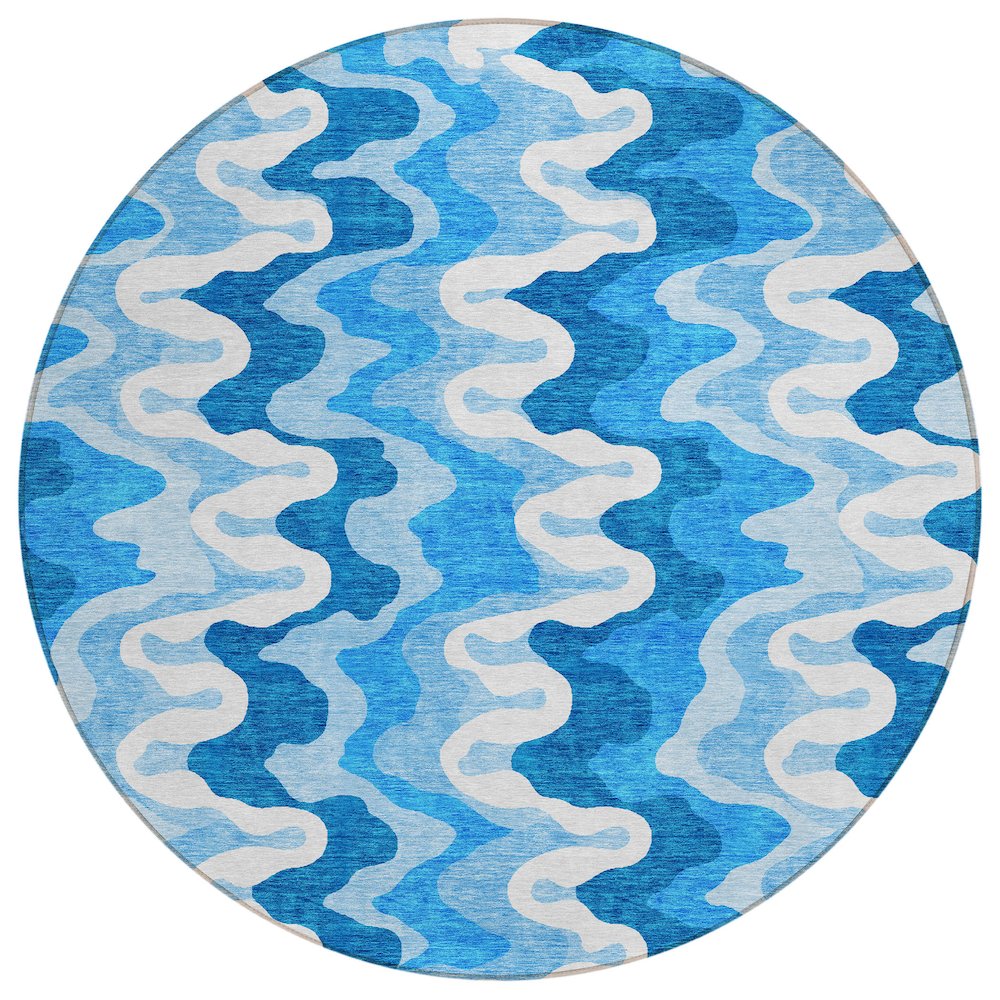 Chantille ACN750 Blue 8' x 8' Rug. Picture 1