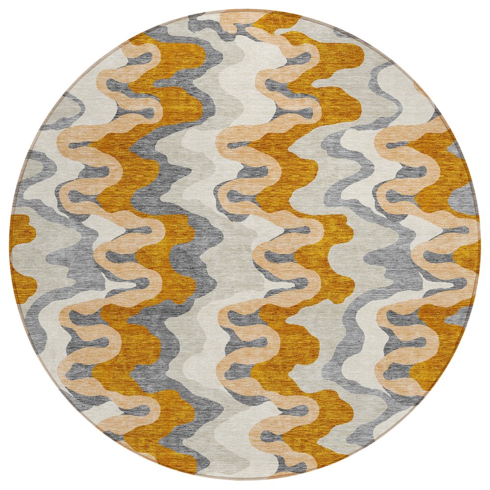Chantille ACN750 Orange 8' x 8' Rug. Picture 1