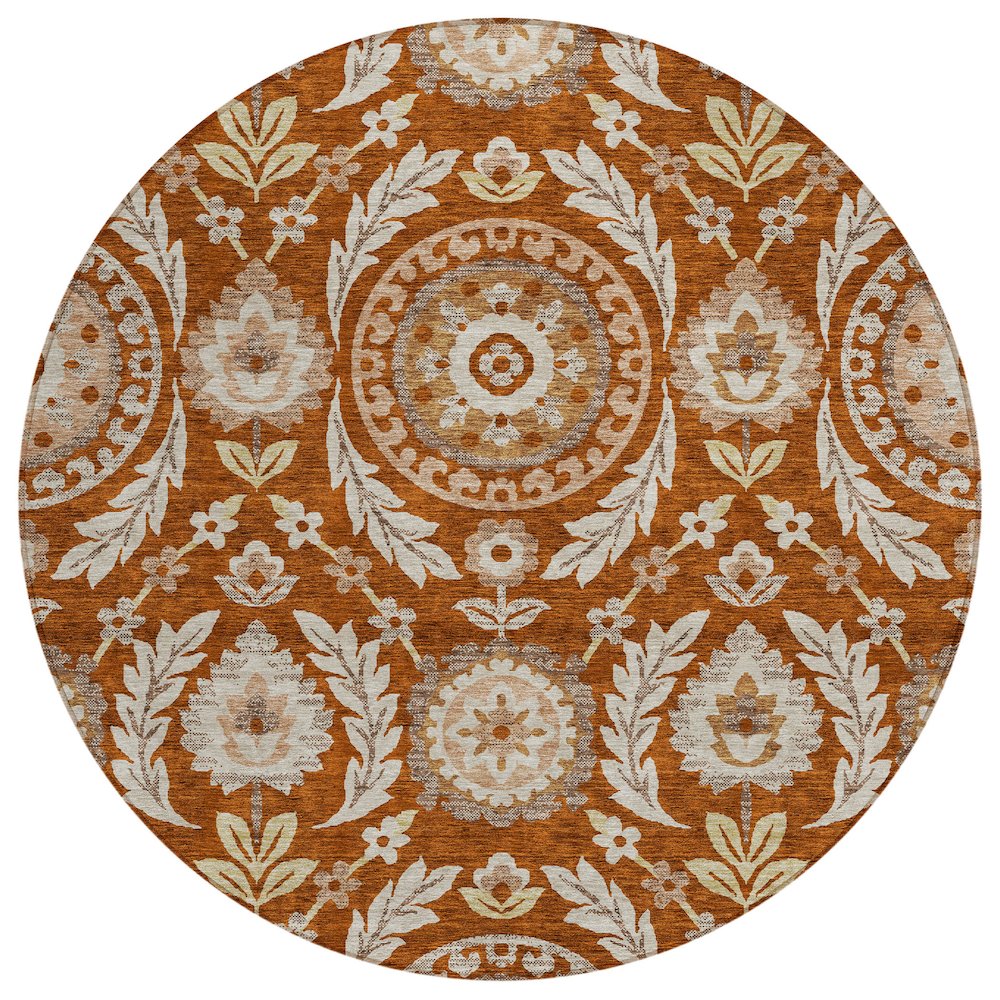 Chantille ACN751 Orange 8' x 8' Rug. Picture 1