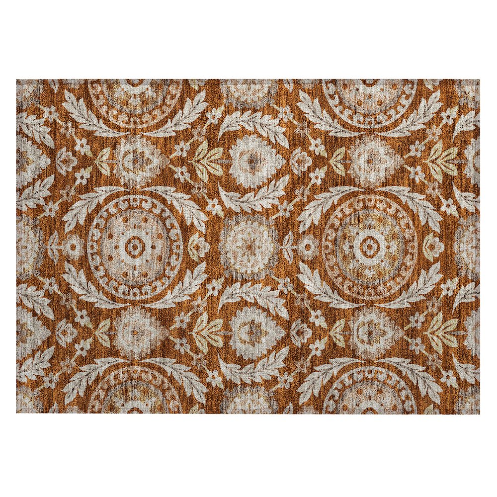 Chantille ACN751 Orange 1'8" x 2'6" Rug. Picture 1