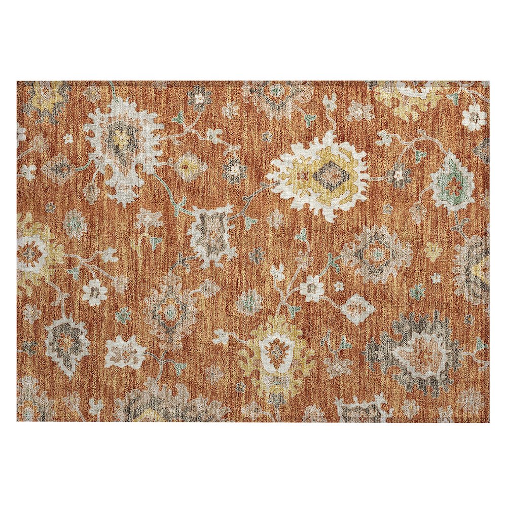 Chantille ACN753 Orange 1'8" x 2'6" Rug. Picture 1
