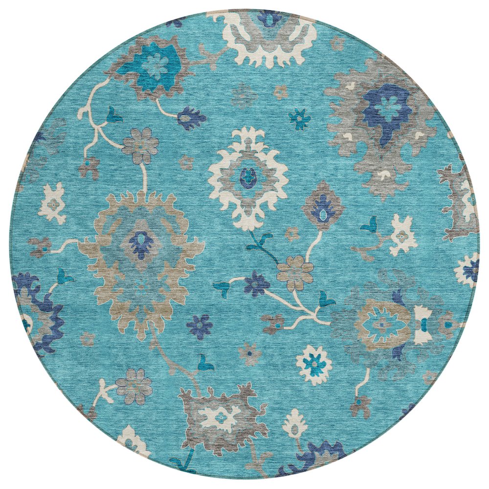 Chantille ACN753 Teal 8' x 8' Rug. Picture 1