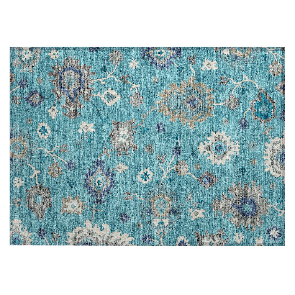 Chantille ACN753 Teal 1'8" x 2'6" Rug. Picture 1