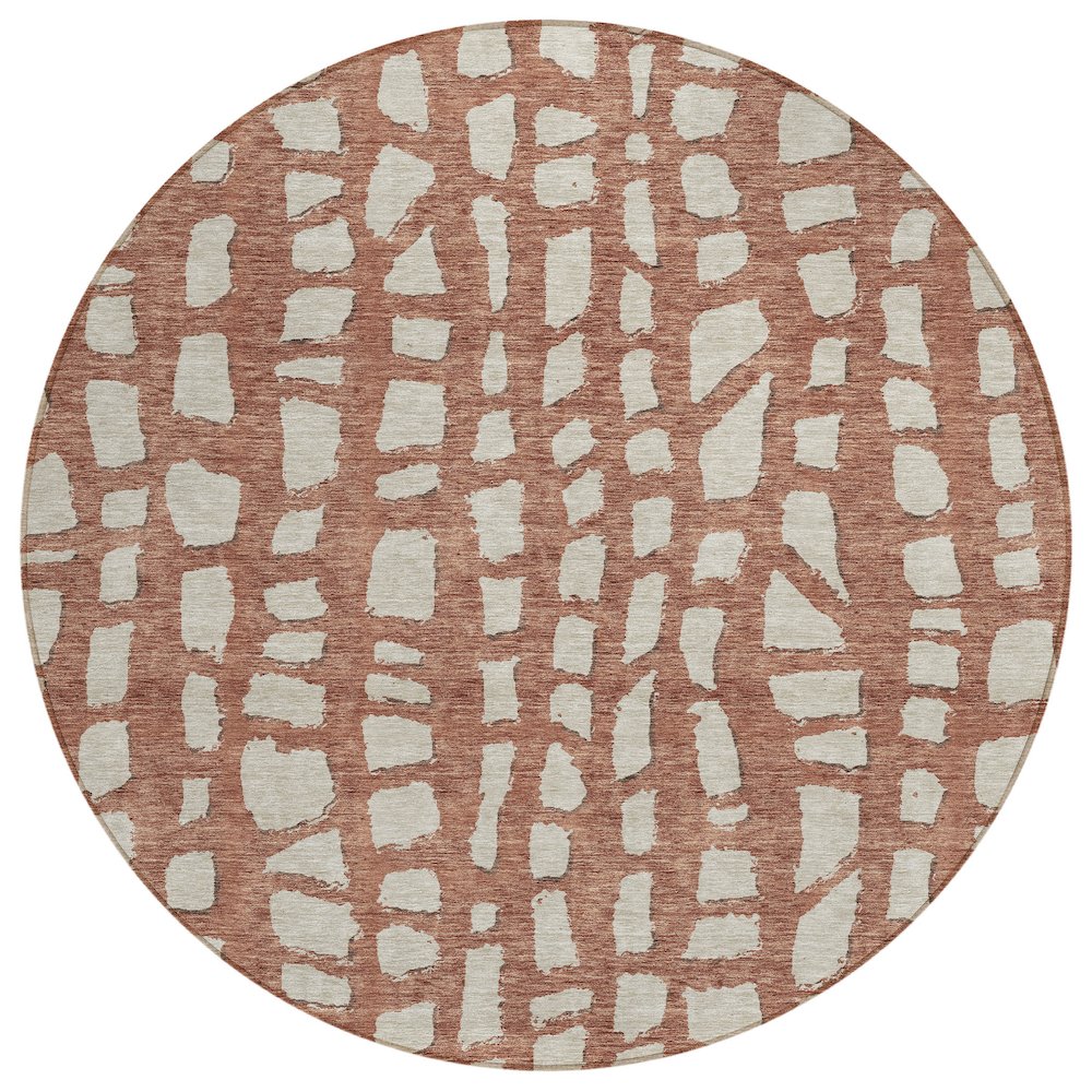 Chantille ACN754 Orange 8' x 8' Rug. Picture 1