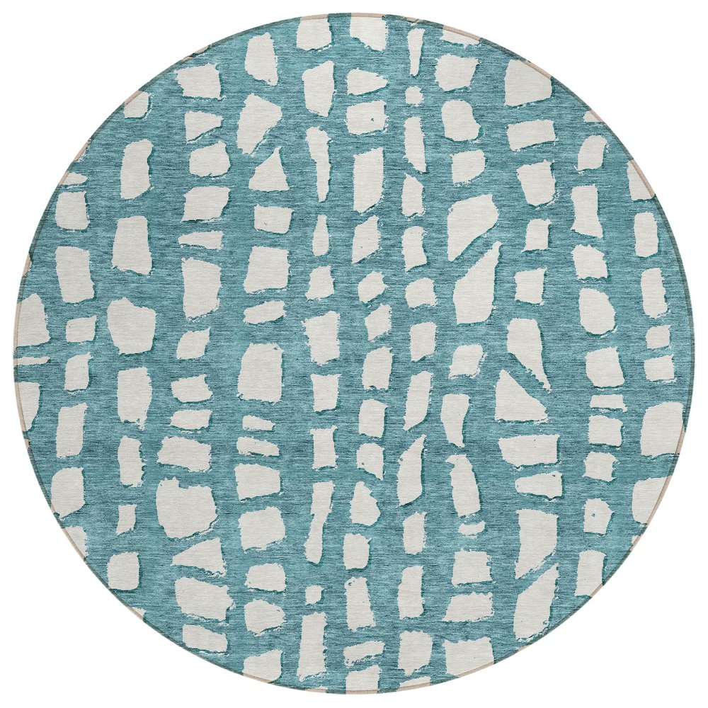Chantille ACN754 Teal 8' x 8' Rug. Picture 1