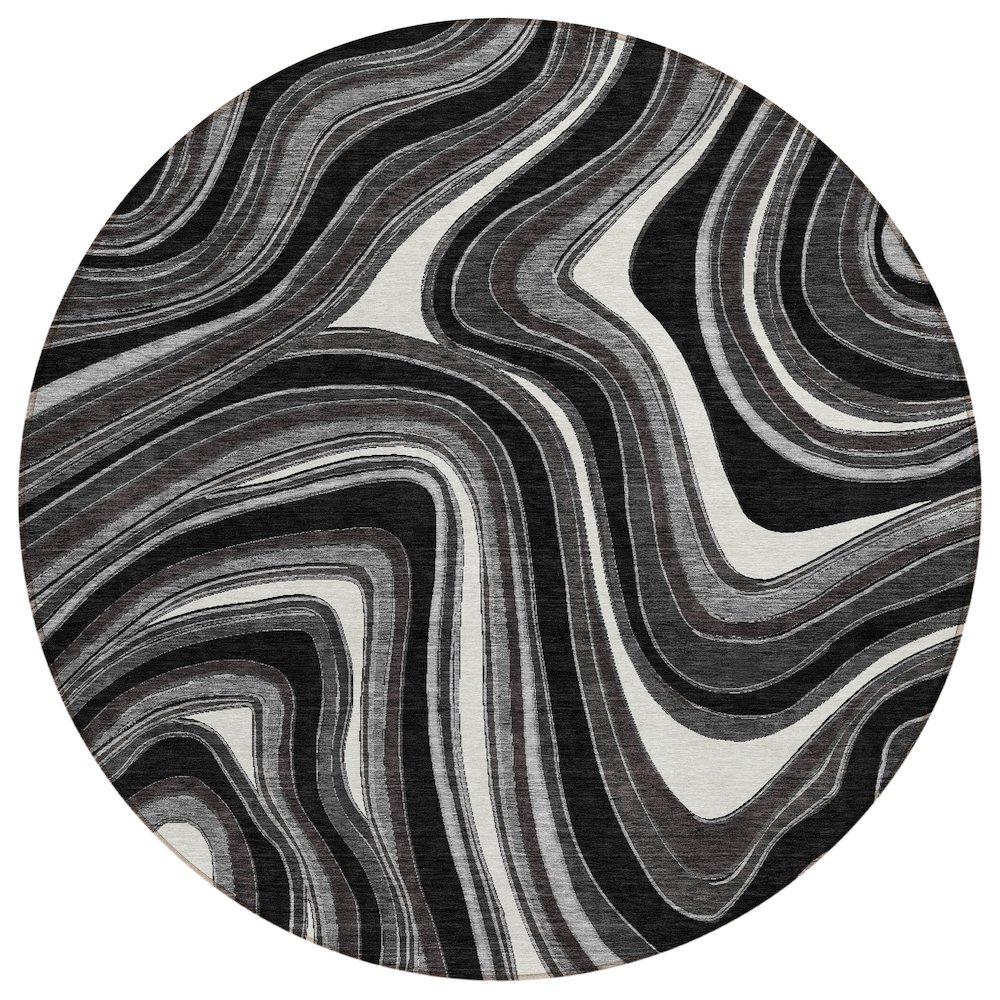 Chantille ACN756 Black 8' x 8' Rug. Picture 1
