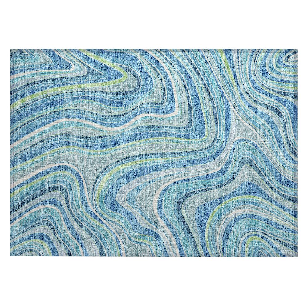 Chantille ACN756 Blue 1'8" x 2'6" Rug. Picture 1