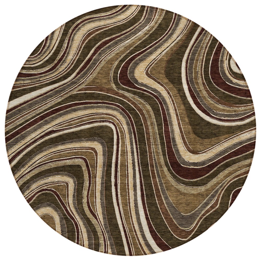 Chantille ACN756 Brown 8' x 8' Rug. Picture 1