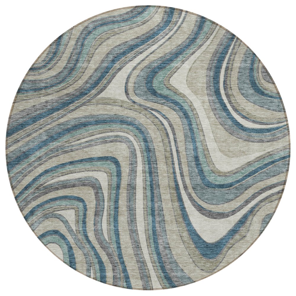 Chantille ACN756 Teal 8' x 8' Rug. Picture 1