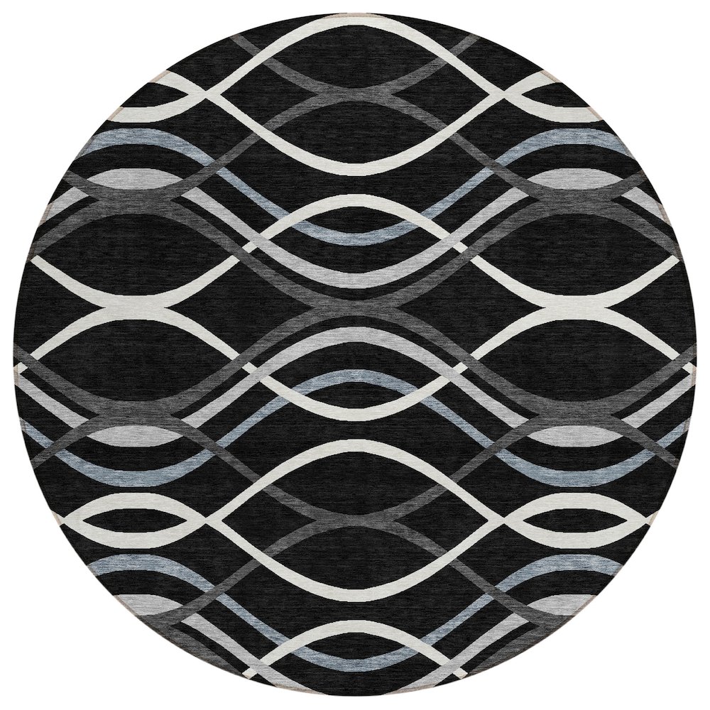 Chantille ACN757 Black 8' x 8' Rug. Picture 1