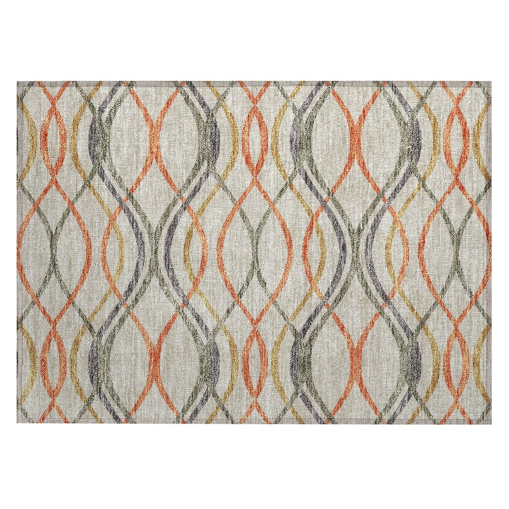 Chantille ACN757 Orange 1'8" x 2'6" Rug. Picture 1