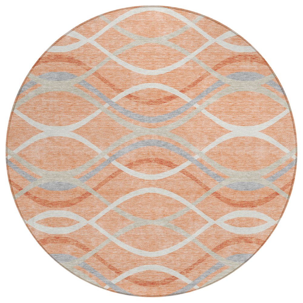 Chantille ACN757 Orange 8' x 8' Rug. Picture 1
