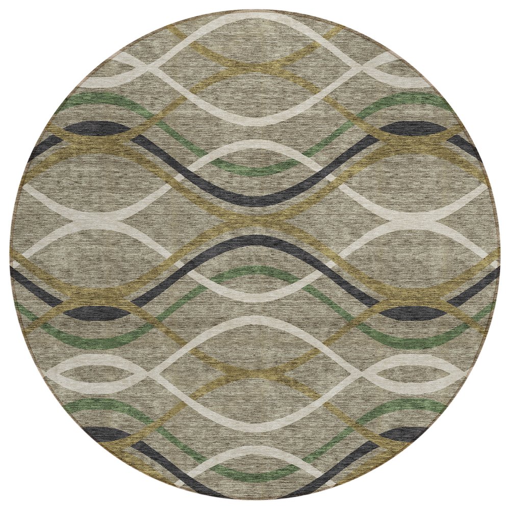 Chantille ACN757 Brown 8' x 8' Rug. Picture 1